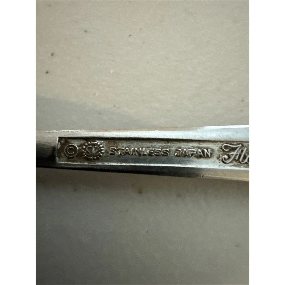 Stanley Roberts Stainless Japan Florentine Rose 3 Teaspoons Glossy Textured
